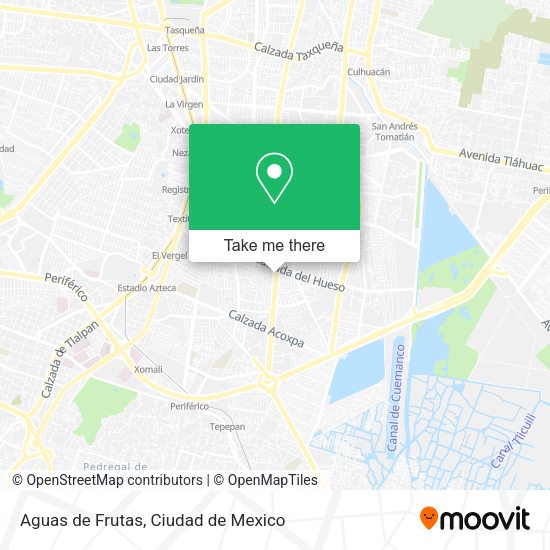 Aguas de Frutas map