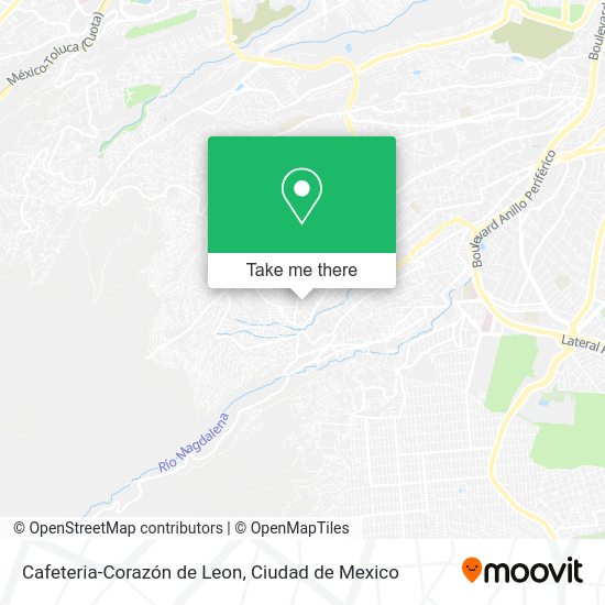 Cafeteria-Corazón de Leon map