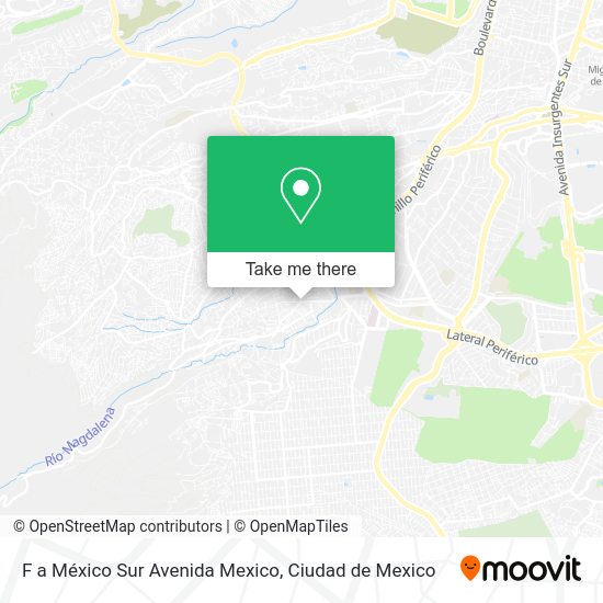 F a México Sur Avenida Mexico map