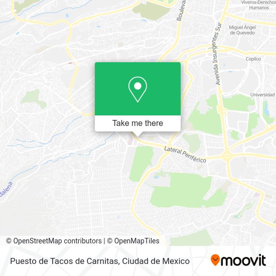 Mapa de Puesto de Tacos de Carnitas