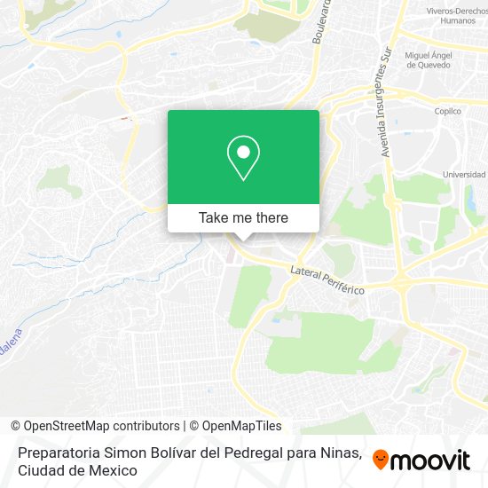 Preparatoria Simon Bolívar del Pedregal para Ninas map