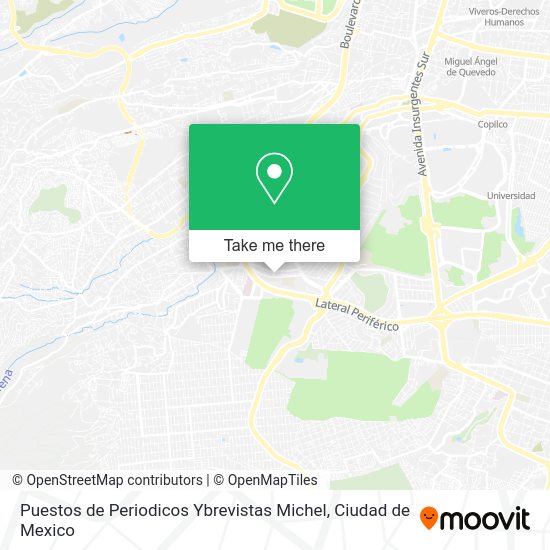 Puestos de Periodicos Ybrevistas Michel map