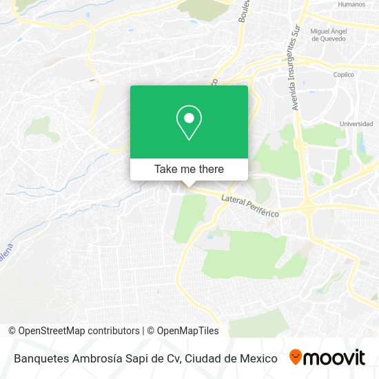 Banquetes Ambrosía Sapi de Cv map
