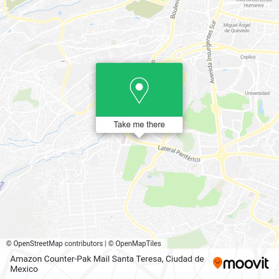 Amazon Counter-Pak Mail Santa Teresa map