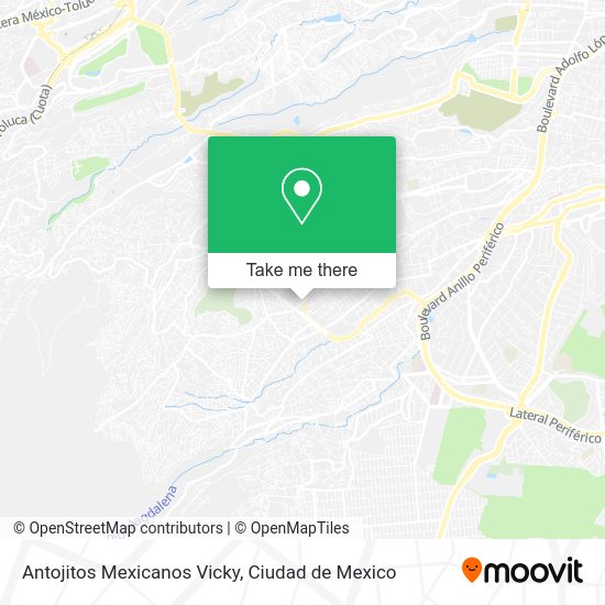 Mapa de Antojitos Mexicanos Vicky