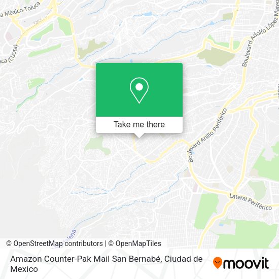 Amazon Counter-Pak Mail San Bernabé map