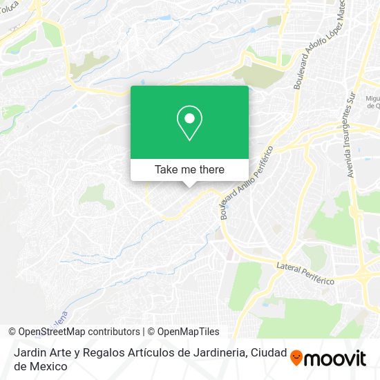 Jardin Arte y Regalos Artículos de Jardineria map
