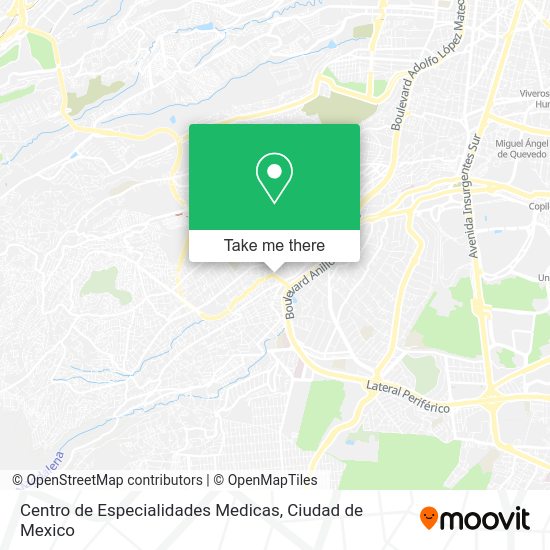 Mapa de Centro de Especialidades Medicas