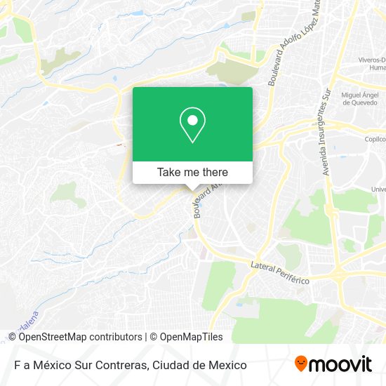 F a México Sur Contreras map