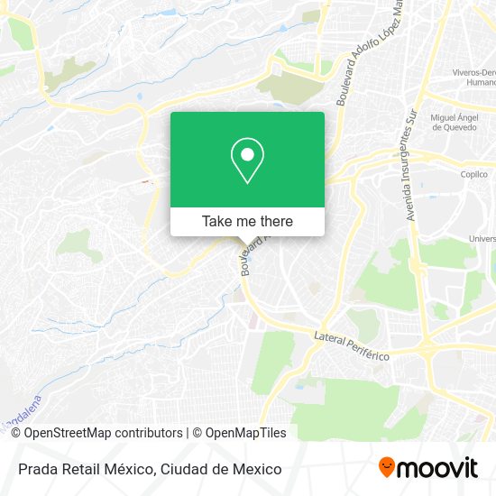 Prada Retail México map