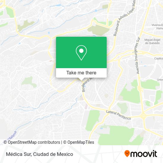 Mapa de Médica Sur