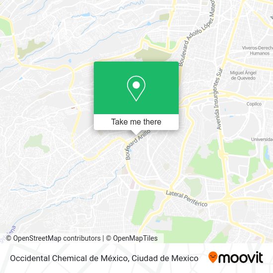 Mapa de Occidental Chemical de México