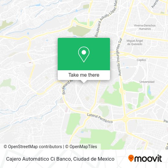 Mapa de Cajero Automático Ci Banco