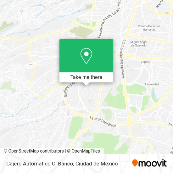 Mapa de Cajero Automático Ci Banco