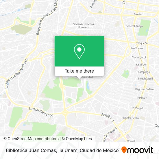 Mapa de Biblioteca Juan Comas, iia Unam