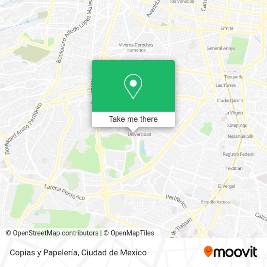 Copias y Papelería map