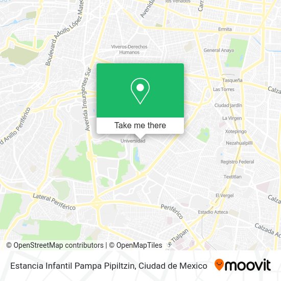 Estancia Infantil Pampa Pipiltzin map
