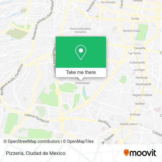 Mapa de Pizzería