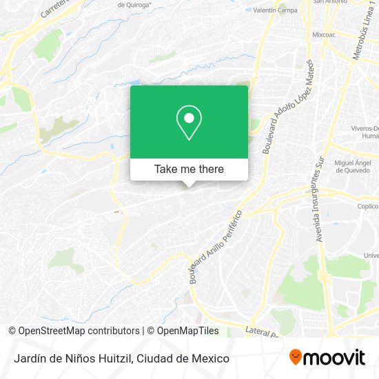 Mapa de Jardín de Niños Huitzil