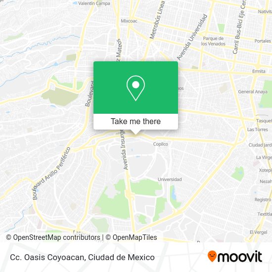 Cc. Oasis Coyoacan map