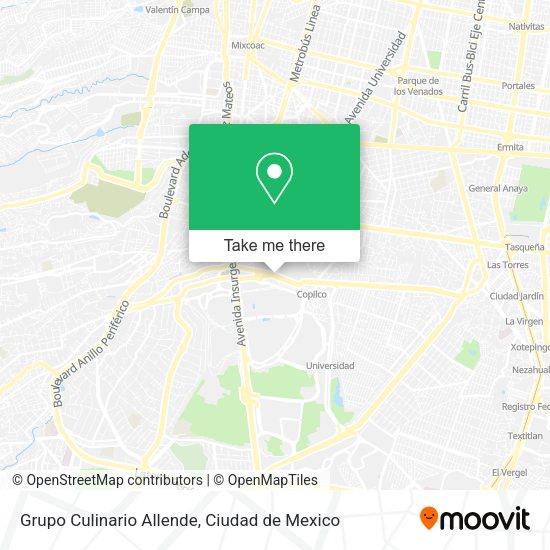 Mapa de Grupo Culinario Allende