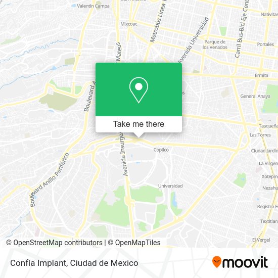 Mapa de Confía Implant