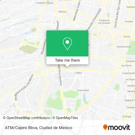 ATM/Cajero Bbva map