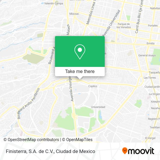 Finisterra, S.A. de C.V. map