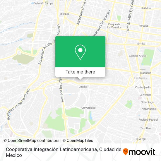 Mapa de Cooperativa Integración Latinoamericana