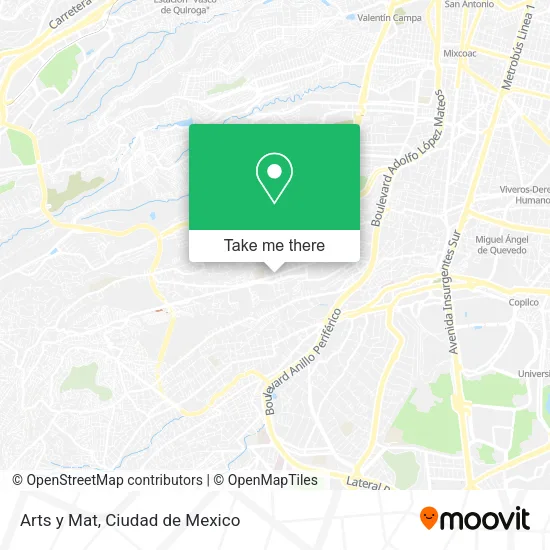 Mapa de Arts y Mat