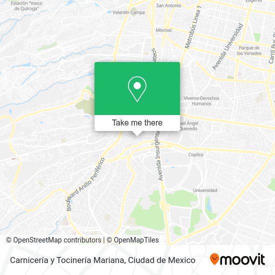 Mapa de Carnicería y Tocinería Mariana