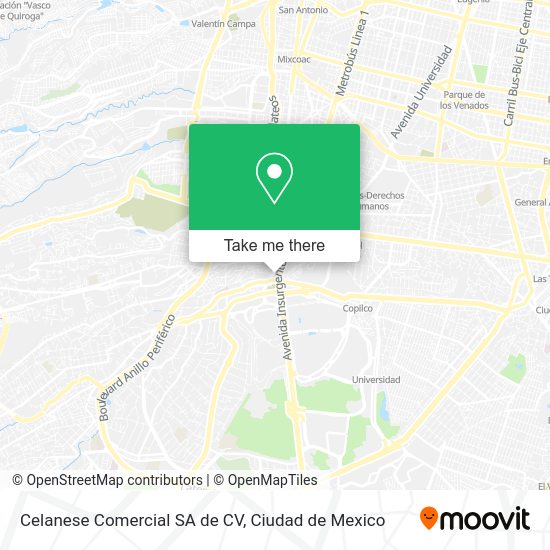 Mapa de Celanese Comercial SA de CV