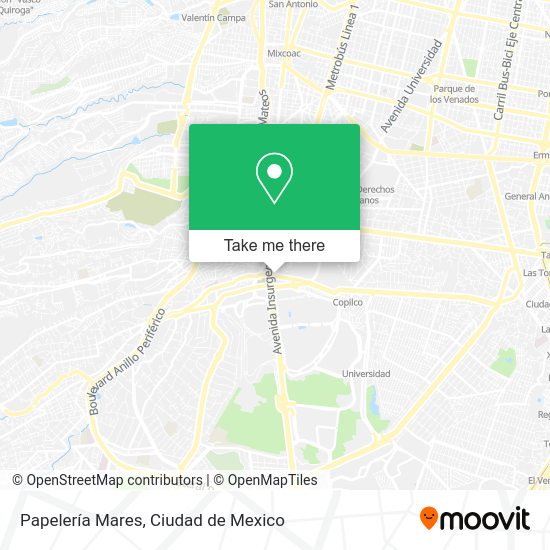 Papelería Mares map