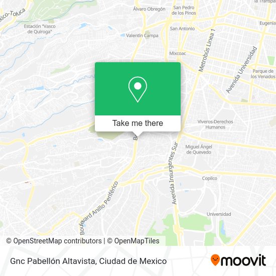 Gnc Pabellón Altavista map