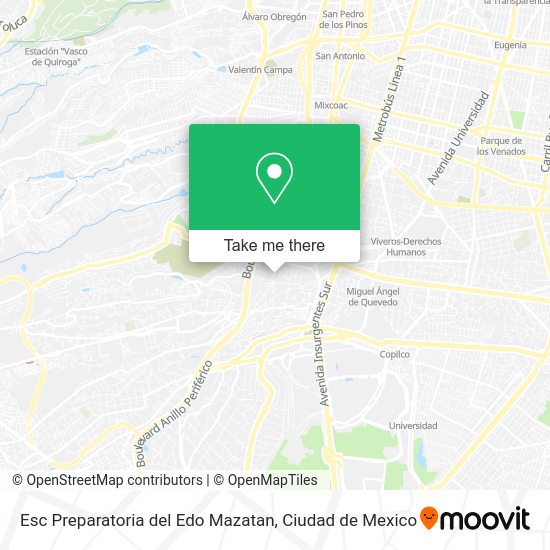 Mapa de Esc Preparatoria del Edo Mazatan