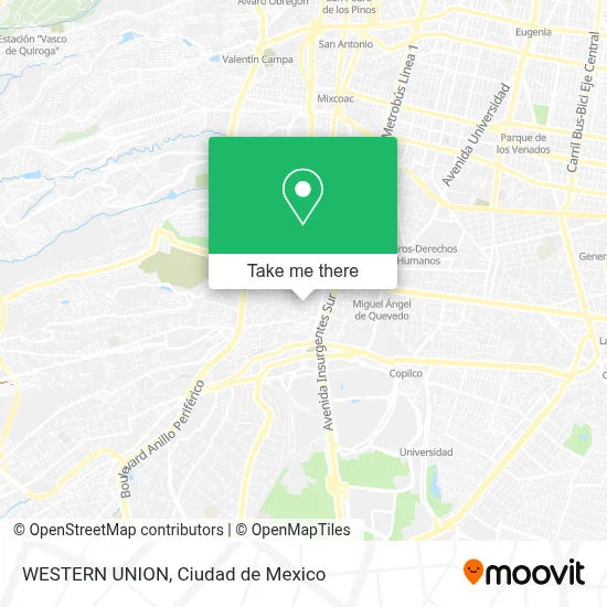 WESTERN UNION map