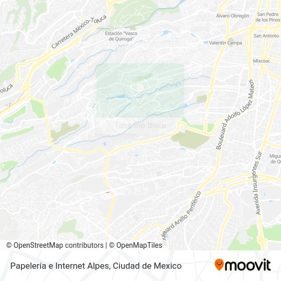Papelería e Internet Alpes map