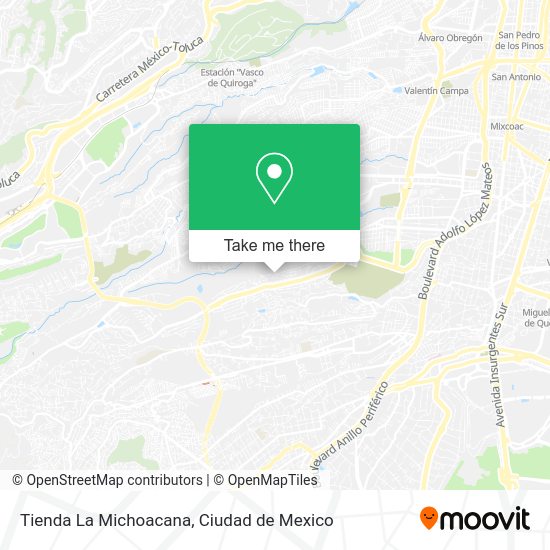 Mapa de Tienda La Michoacana