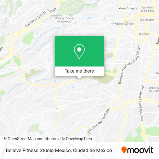 Believe Fitness Studio México map