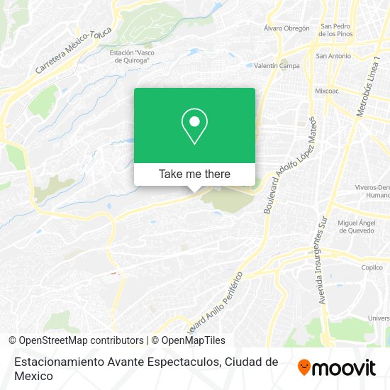 Mapa de Estacionamiento Avante Espectaculos