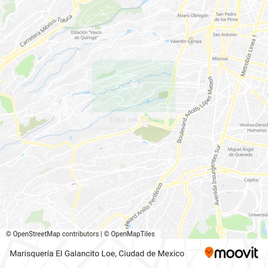 Mapa de Marisquería El Galancito Loe