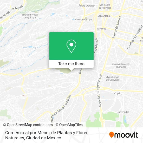 Comercio al por Menor de Plantas y Flores Naturales map