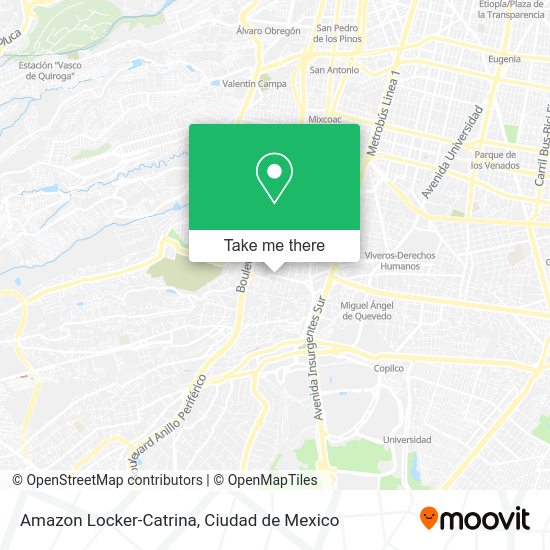 Mapa de Amazon Locker-Catrina