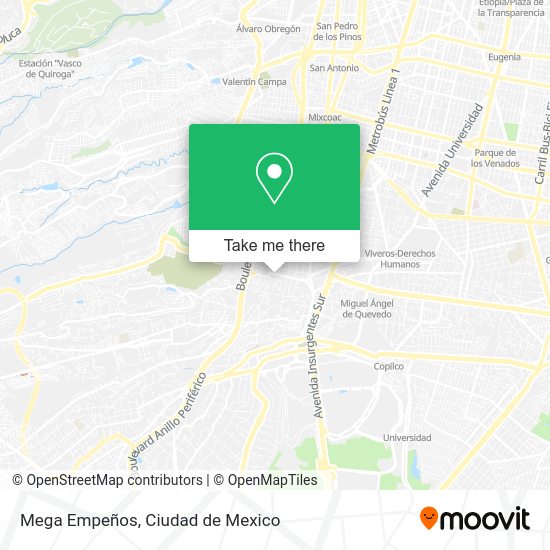 Mega Empeños map
