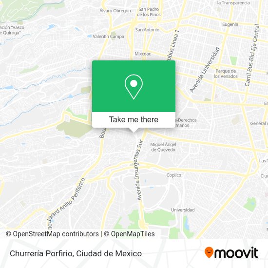 Churrería Porfirio map