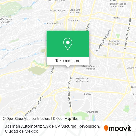 Mapa de Jasman Automotriz SA de CV Sucursal Revolución