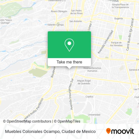 Muebles Coloniales Ocampo map