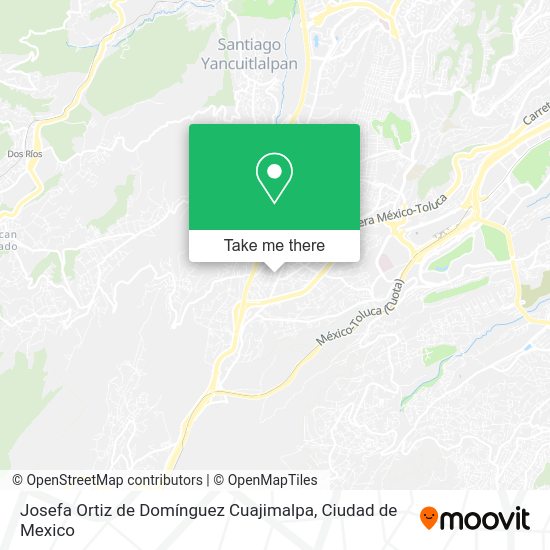 Mapa de Josefa Ortiz de Domínguez Cuajimalpa