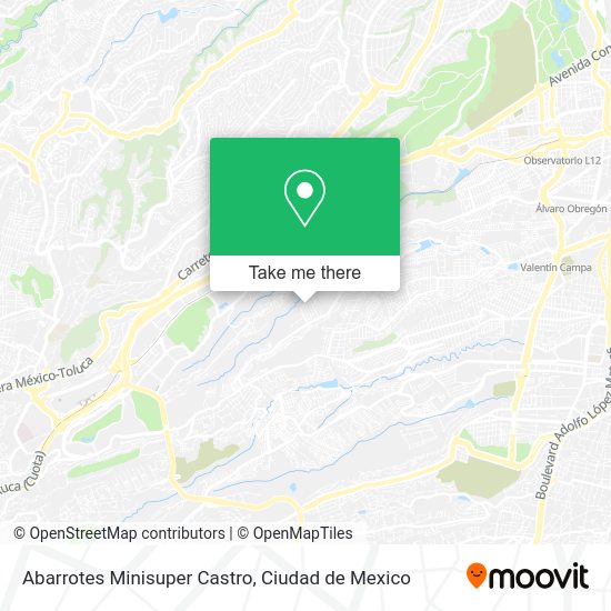 Mapa de Abarrotes Minisuper Castro