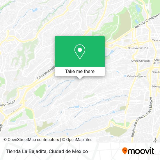 Mapa de Tienda La Bajadita